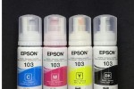 סט 4 מיכלים דיו מקוריים למדפסת אפסון 103 EPSON ink